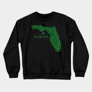 Florida State Outline Maze & Labyrinth Crewneck Sweatshirt